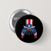 少年7月4日ティー米国国旗のビデオ番組 缶バッジ (正面&裏面)
