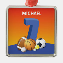 少年7歳の誕生日おめでとう スポーツボール