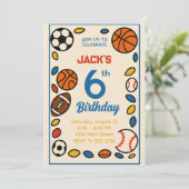 少年 かわいい スポーツ サッカー 誕生日 招待状 (スタンド正面)