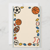 少年 かわいい スポーツ サッカー 誕生日 招待状 (裏面)