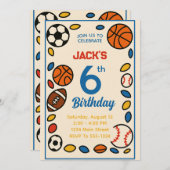 少年 かわいい スポーツ サッカー 誕生日 招待状 (正面/裏面)