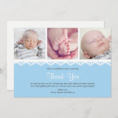 少年《キリスト教》洗礼式や命名式/バプテスマサンキューカード サンキューカード (正面/裏面)