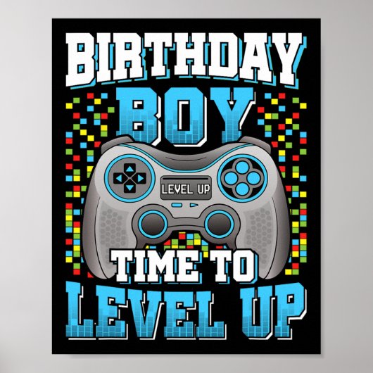 少年 ゲームのレベルアップ 誕生日 おめでとう 2 ポスター (正面)