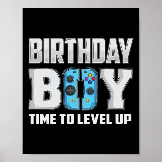少年 ゲームレベルアップ ゲーム 誕生日 ゲーマー 9 ポスター (正面)