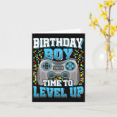少年 ゲームレベルアップ 誕生日 お祝い 2 カード (黄色い花)