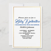 少年 バタフライ 水彩 赤ちゃん 捧げる 招待状 (正面)