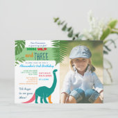 少年 フォト 3歳 誕生日 招待状 (スタンド正面)