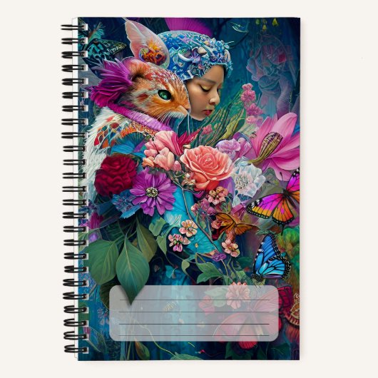 少年、ブック用のらせん状のノート ノートブック (正面)