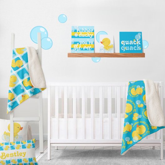 少年 ラバーダック 名前入り クッション