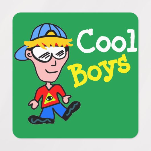 少年 ラベル (デザイン1)