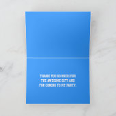 少年 子供の誕生日パーティー お礼のカード サンキューカード (内部)