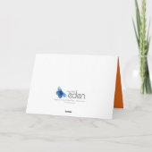 少年 子供の誕生日パーティー 緑の感謝カード サンキューカード (裏面)