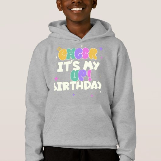 少年 子供 誕生日 応援 プルオーバーフーディ (正面)