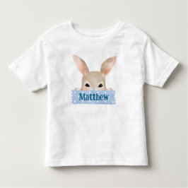 少年 水彩 ブルー イースター ウサギ トドラーTシャツ