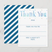 少年 水彩 塗りつぶし ありがとうカード C ノートカード (正面/裏面)