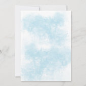 少年 水彩 青 14歳 誕生日 招待状 (裏面)