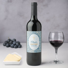 少年 洗礼 青い 花のマリーゴールド ウィリアム・モリス ワインラベル