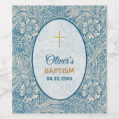 少年 洗礼 青い 花のマリーゴールド ウィリアム・モリス ワインラベル (シングルラベル)