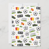 少年 現代スポーツ サッカー 8歳誕生日パーティー サンキューカード (裏面)