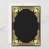 少年 確認 黒 偽金 ヴィンテージ エレガント 招待状 (裏面)