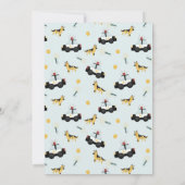 少年 誕生日 ブルー 警察車 幼児 招待状 (裏面)