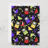 少年 黒 レトロ ゲーム 誕生日 招待状 (裏面)