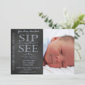 少年Chalkboardフォトシップと参照招待状 招待状 (スタンド正面)