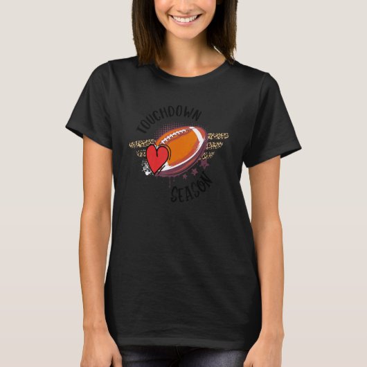 少年Lのタッチダウンシーズンサッカー新学期 Tシャツ (正面)