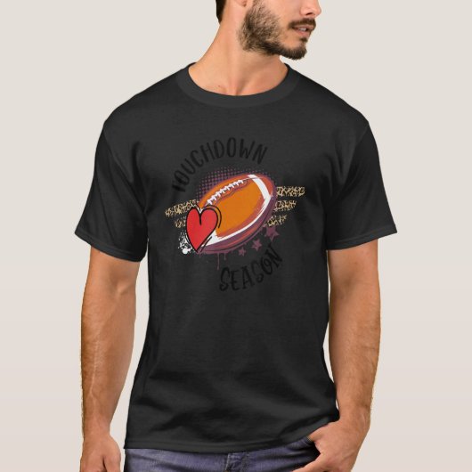 少年Lのタッチダウンシーズンサッカー新学期 Tシャツ (正面)