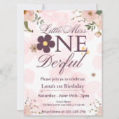 少恋しく思月1日の誕生日の招待 招待状 (正面)