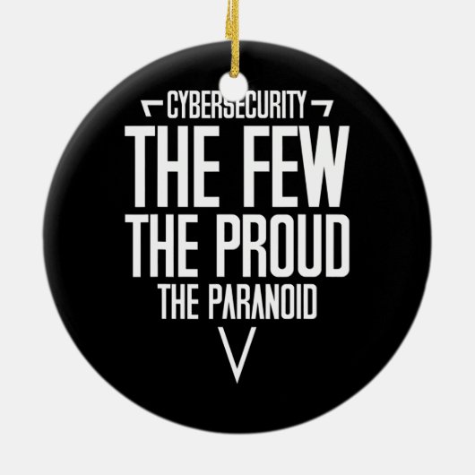 少数おもしろいのサイバーセキュリティ誇りを持った セラミックオーナメント (裏面)