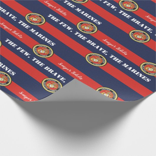 少数の、勇敢な海兵隊 ラッピングペーパー (角)