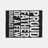 少数誇りを持ったのばかの父 – 子供のパパのおもしろい父親 フリースブランケット (正面(横))