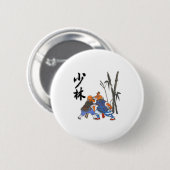 少林僧侶Tシャツ 缶バッジ (正面&裏面)