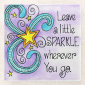 少離れしの輝き ガラスコースター (正面)