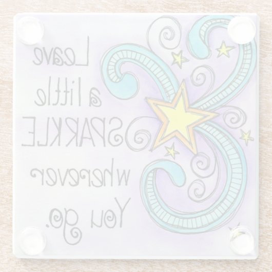 少離れしの輝き ガラスコースター (裏面)