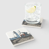 尖点灯 ストーンコースター (横)