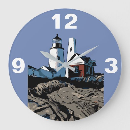 尖点灯 ラージ壁時計 (正面)