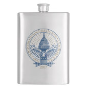 就任式のドナルド・トランプマイクのペニーの2017年のロゴ米国 フラスク (正面)