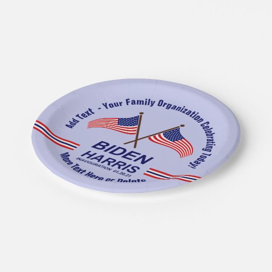 就任式のパーティー名前を追加文字小7" ペーパープレート (アングル)