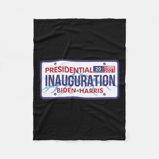 就任式ジョーバイデン氏大統領カマラハリス フリースブランケット (正面)