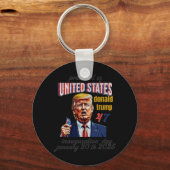 就任式ドナルドトランプ キーホルダー (正面)