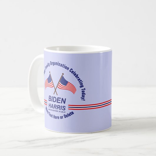 就任式パーティー名の追加文字 コーヒーマグカップ (正面左)