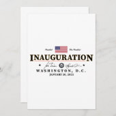 就任式2025年ジョーバイデン氏時計パーティー 招待状 (正面/裏面)