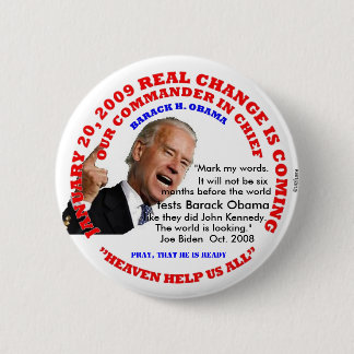就任式、世界はオバマをテストします 缶バッジ