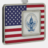 就任式Donald Trump Mike Pence 2017ロゴUSA シルバープレートフレームオーナメント (右)