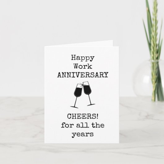 就任記念日、 同僚、友達、上司、乾杯 サンキューカード (正面)