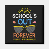 就学おもしろい先生退職学退職した校 マグネット (正面)