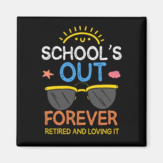 就学おもしろい先生退職学退職した校 マグネット (正面)