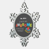 就学先生感謝の日素晴らし, スノーフレークピューターオーナメント (右)